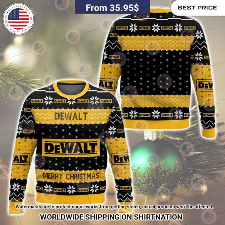 Power Tools Dewalt Merry Christmas Sweater Cool look bro