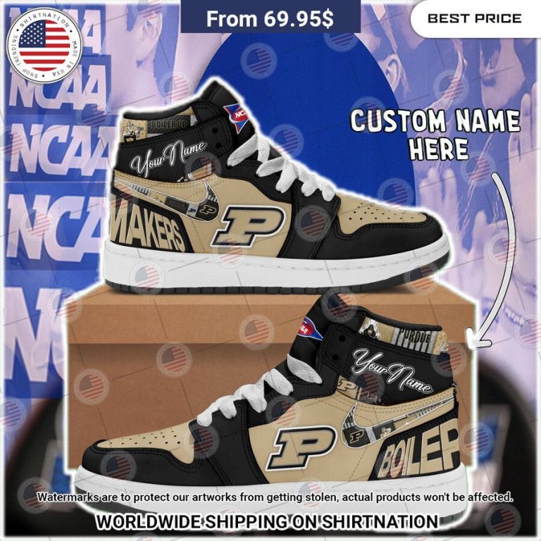 Purdue Boilermakers Custom Air Jordan 1 Awesome Pic guys