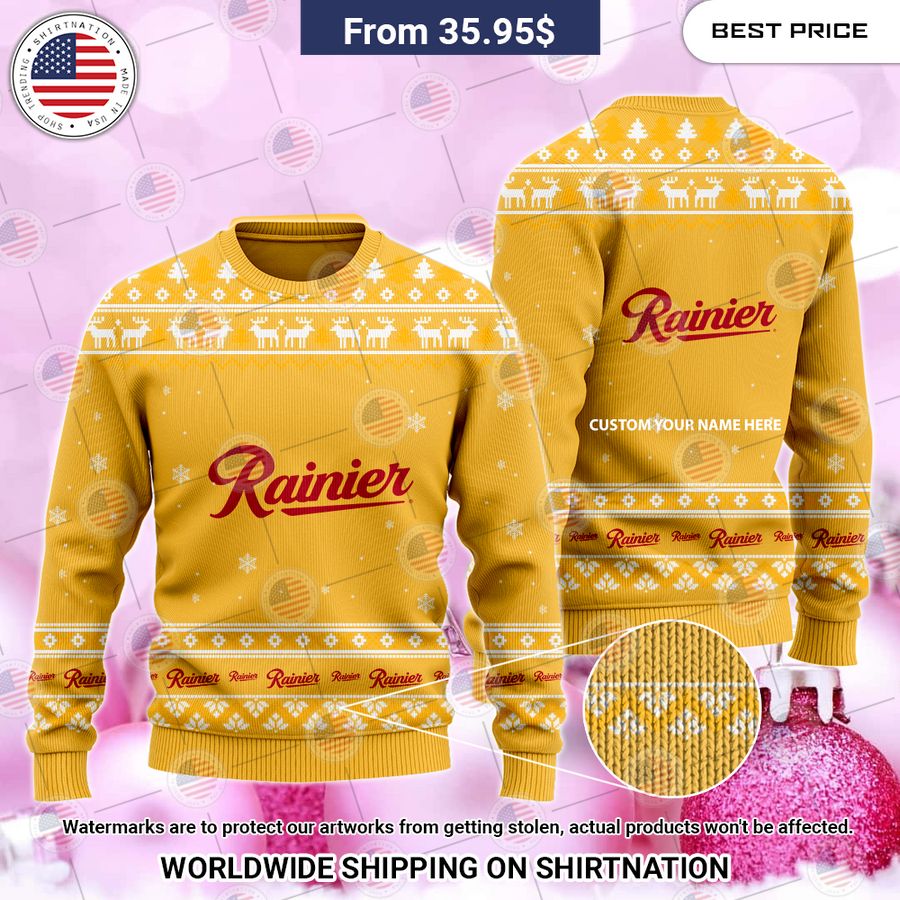 Rainier Custom Christmas Sweater Eye soothing picture dear