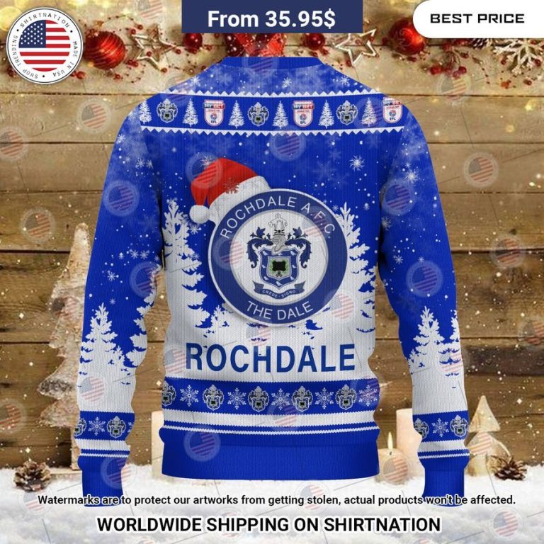 Rochdale AFC Christmas Sweater Coolosm