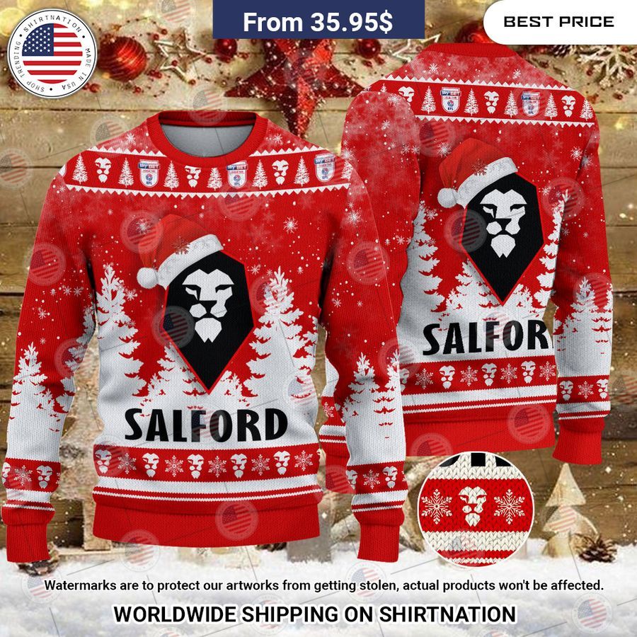 Salford City Christmas Sweater Looking Gorgeous and This picture made my day.