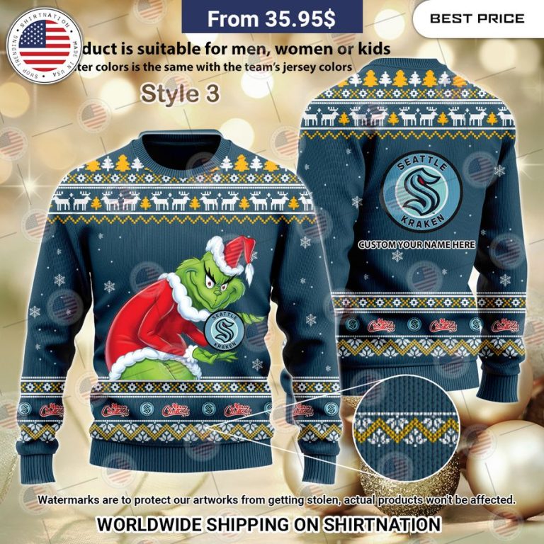 Seattle Kraken Grinch Sweater My favourite picture of yours