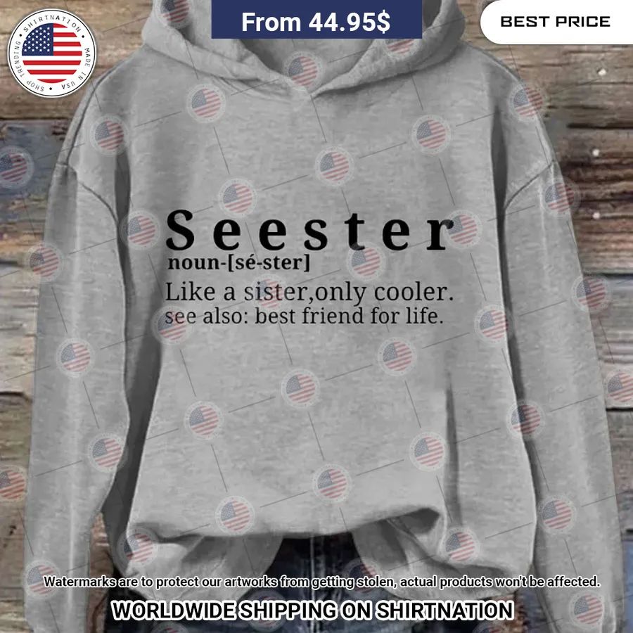 Seester Like A Sister Only Cooler Hoodie Rejuvenating picture