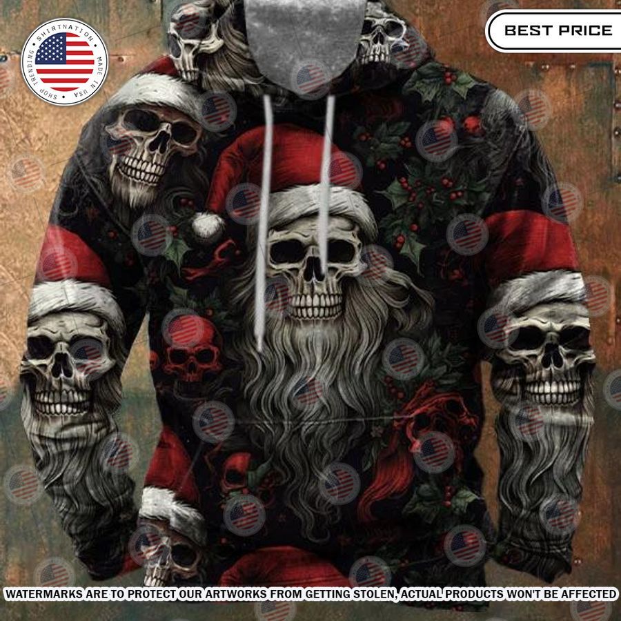 Skeleton Santa Christmas Hoodie I can see the development in your personality