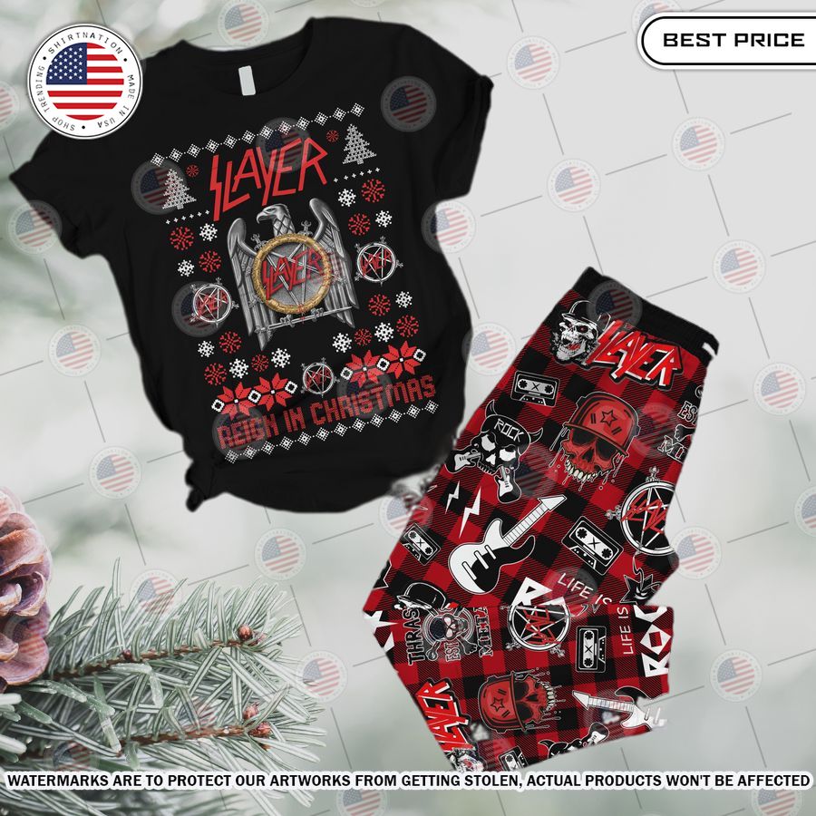 Slayer Reign In Christmas Pajamas Set Out of the world