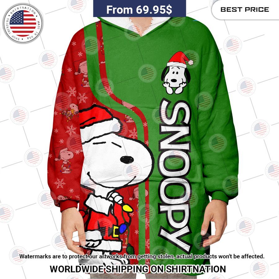 Snoopy Christmas Spirit Hoodie Blanket This is your best picture man