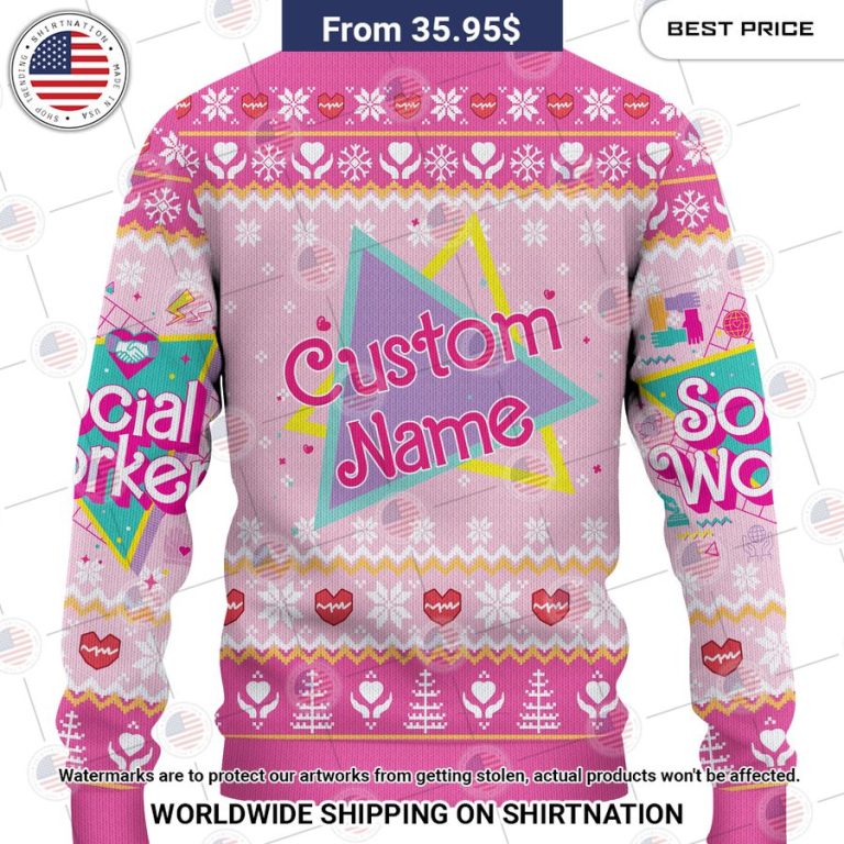 Social Worker Custom Christmas Sweater I am in love with your dress