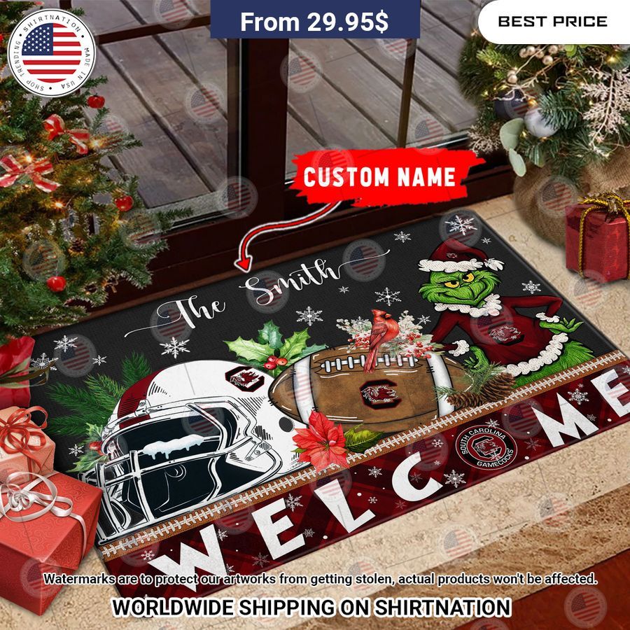 south carolina gamecocks grinch christmas welcome personalized doormat 1 145.jpg