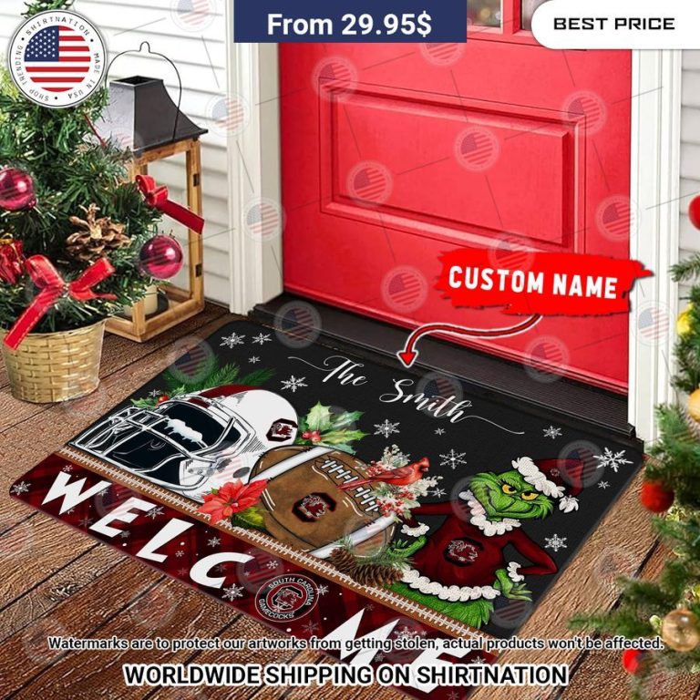 south carolina gamecocks grinch christmas welcome personalized doormat 3 77.jpg