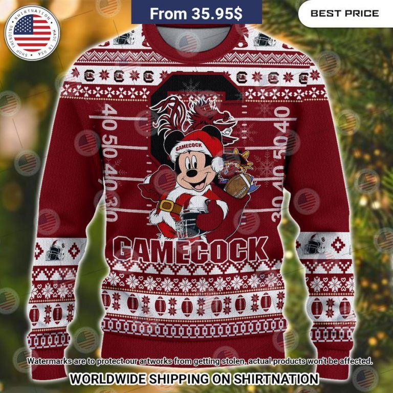 South Carolina Gamecocks Mickey Mouse Christmas Sweater My friends!