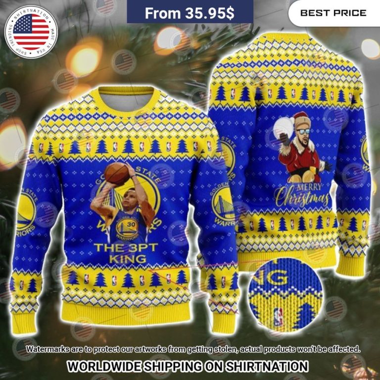 Stephen Curry Golden States Warriors Merry Christmas Sweater Rocking picture