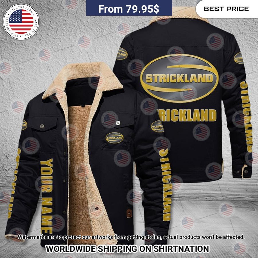 Strickland Custom Name Fleece Leather Jacket Nice photo dude
