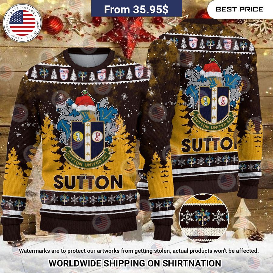 Sutton United Christmas Sweater Selfie expert