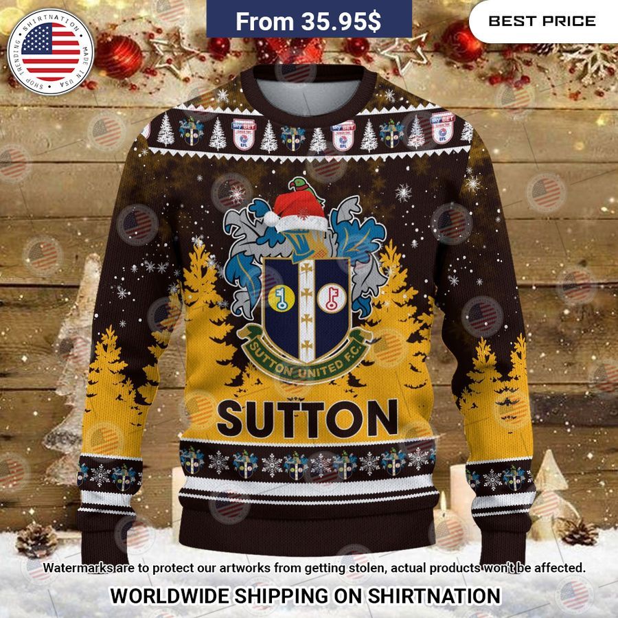 Sutton United Christmas Sweater You look fresh in nature