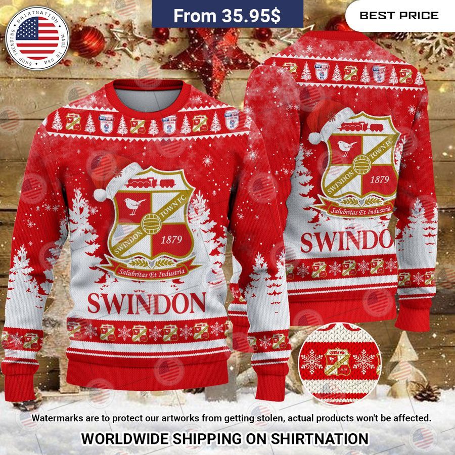 Swindon Town Christmas Sweater I like your hairstyle