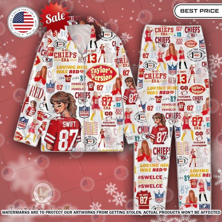 Taylor's Version Kansas City Chiefs Pajamas Set Long time