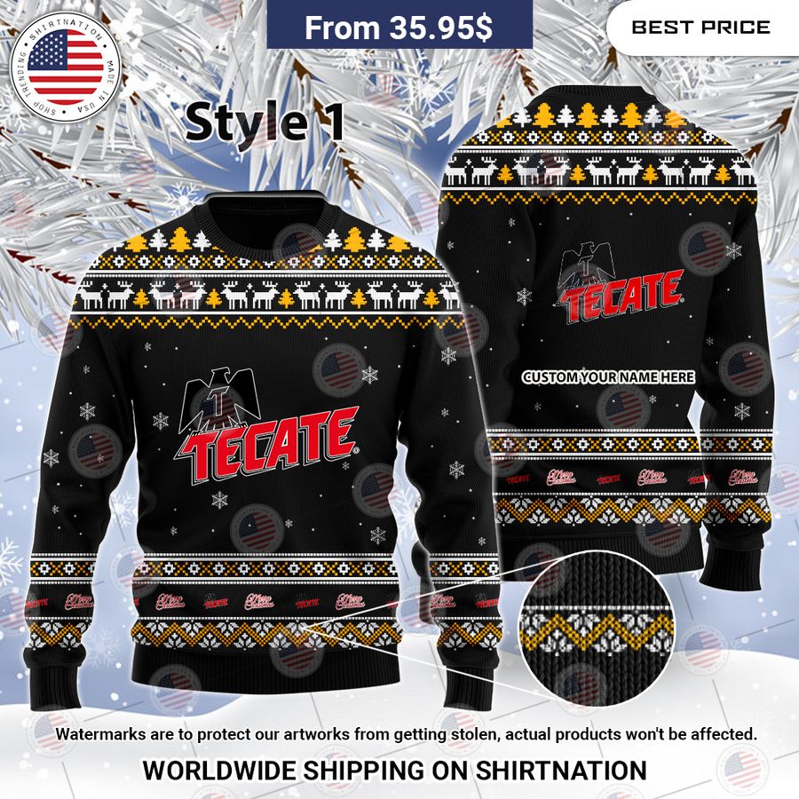Tecate Custom Christmas Sweaters Oh my God you have put on so much!