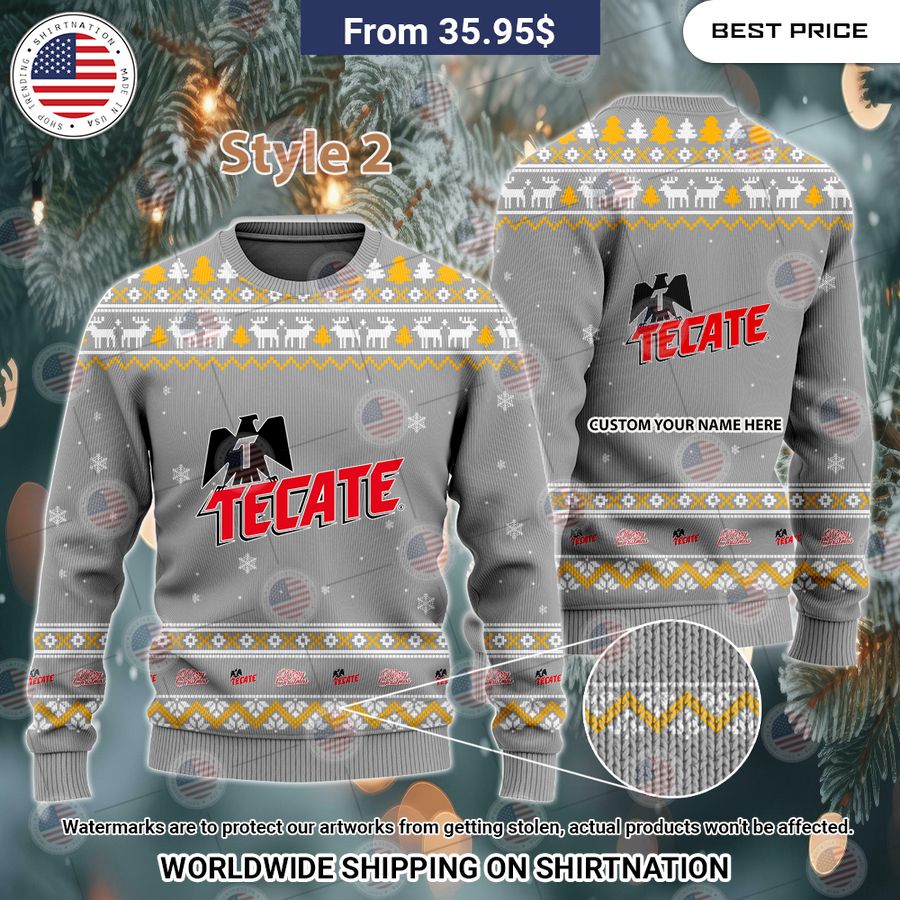 Tecate Custom Christmas Sweaters You look elegant man
