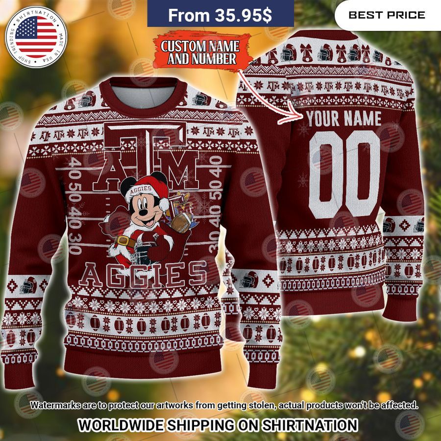 Texas A&M Aggies Mickey Mouse Christmas Sweater My favourite picture of yours