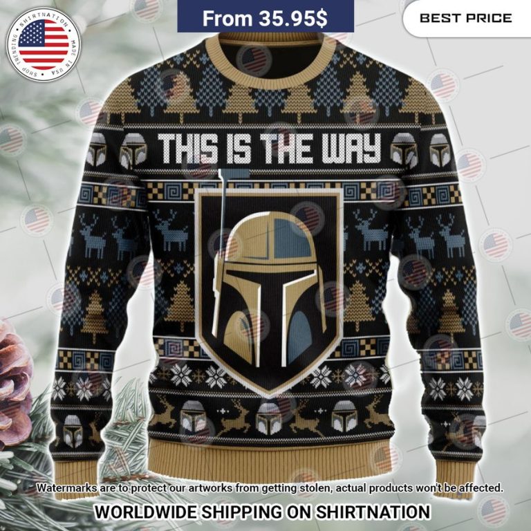 This Is The Way Golden Knights Christmas Sweater Good look mam