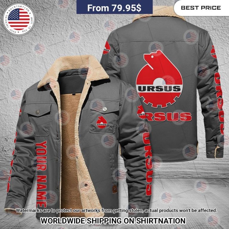 Ursus Custom Name Fleece Leather Jacket Mesmerising