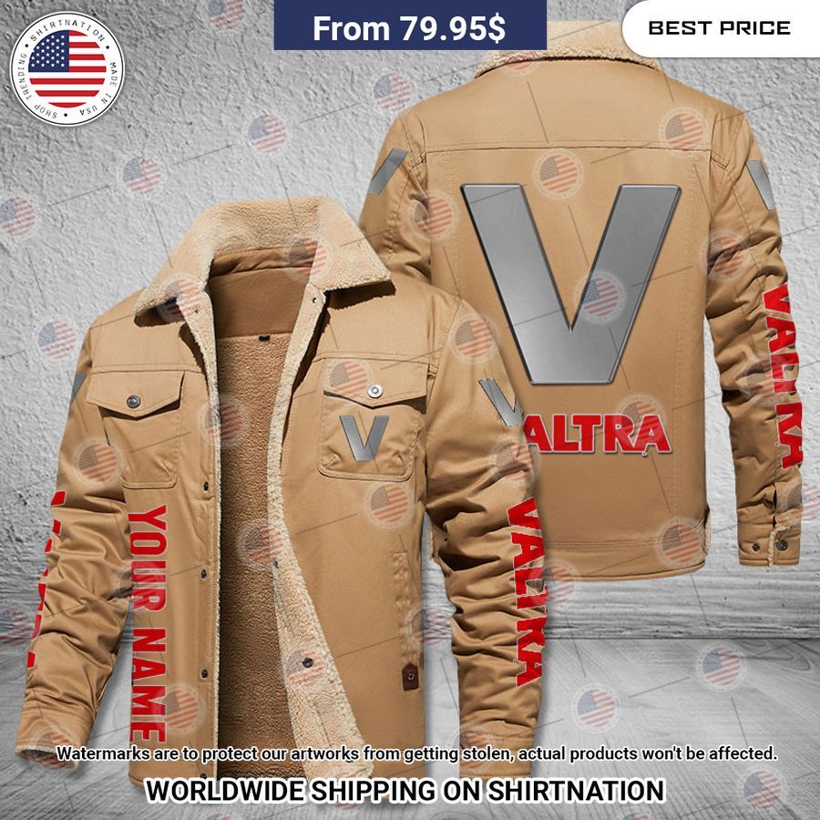 Valtra Custom Name Fleece Leather Jacket Natural and awesome