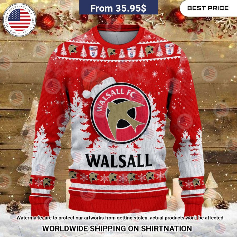 Walsall FC Christmas Sweater You look different and cute