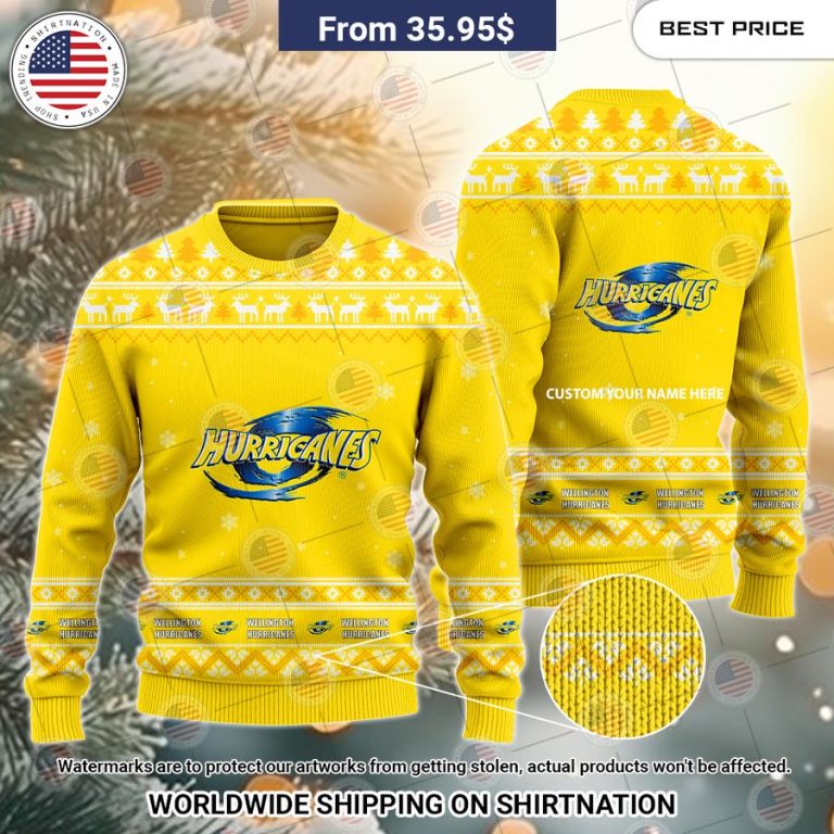 Wellington Hurricanes Custom Christmas Sweater Nice shot bro