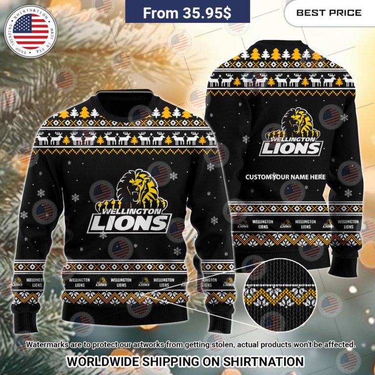 Wellington Lions Custom Christmas Sweater It is too funny