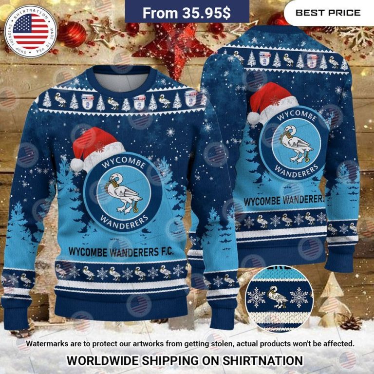 Wycombe Wanderers Christmas Sweater This is awesome and unique