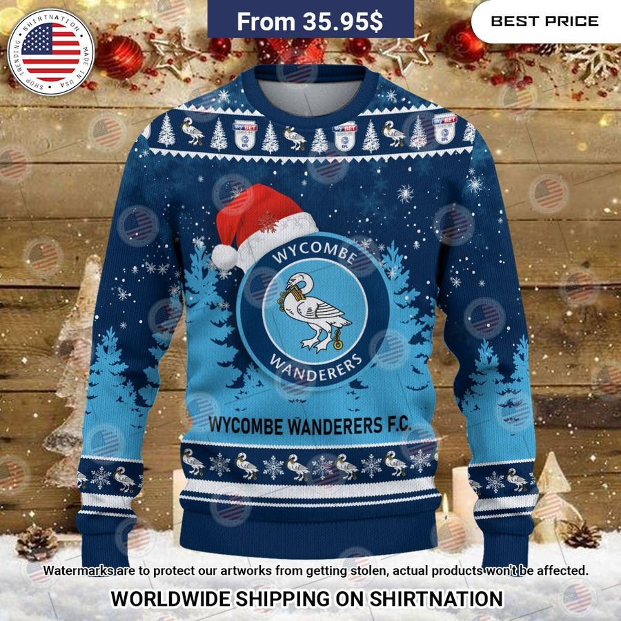 Wycombe Wanderers Christmas Sweater Rocking picture