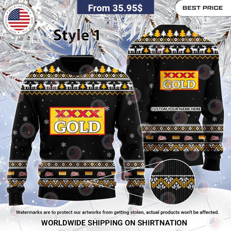 XXXX Gold Custom Christmas Sweaters Nice bread, I like it