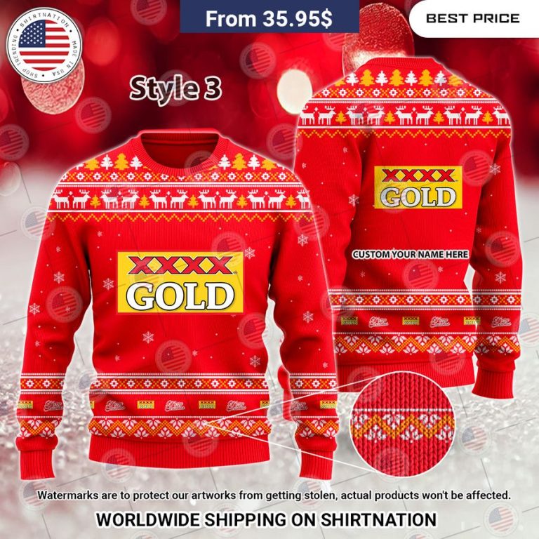 XXXX Gold Custom Christmas Sweaters You look different and cute