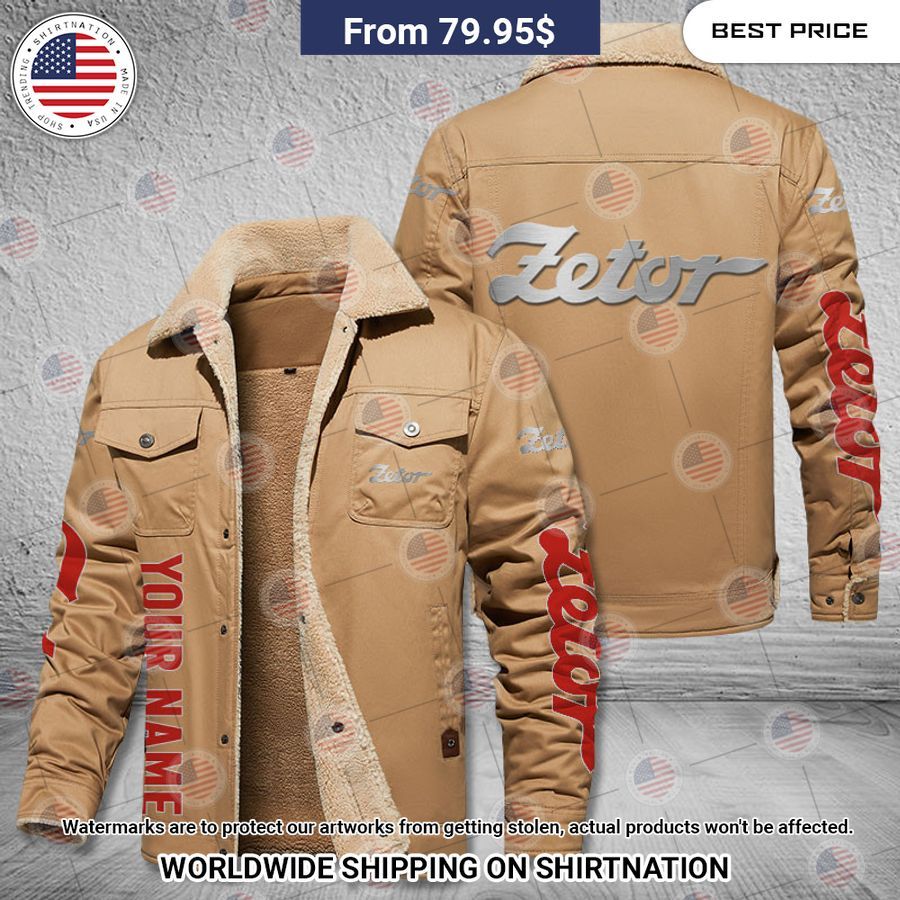 Zetor Custom Name Fleece Leather Jacket Stand easy bro