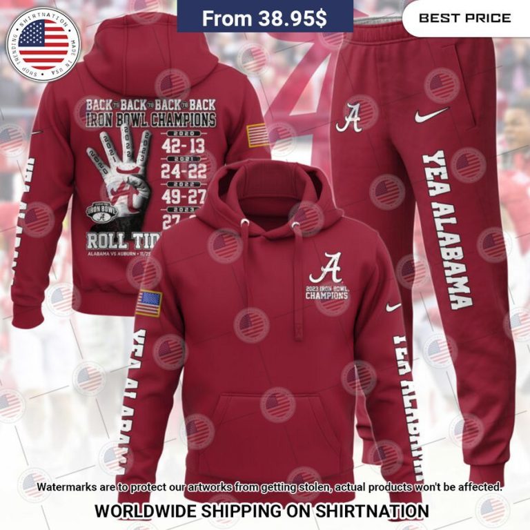 Alabama Crimson Tide Iron Bowl Champions Hoodie Super sober