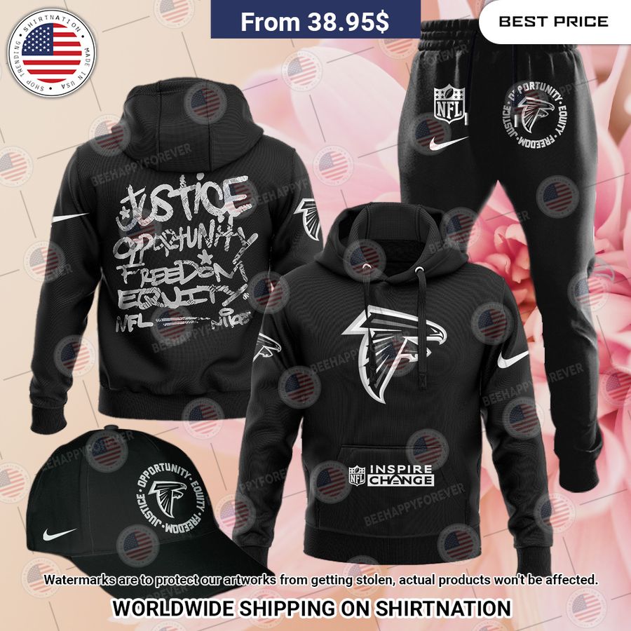 Atlanta Falcons Justice Opportunity Equity Freedom Hoodie Nice shot bro