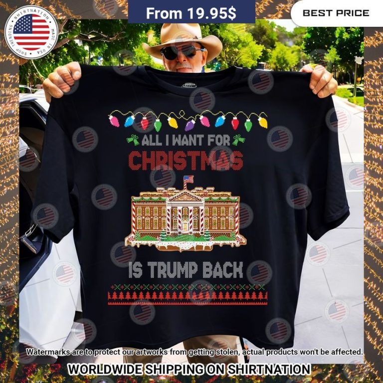 BEST All I Want For Christmas Is Trump Back Shirt Awesome Pic guys