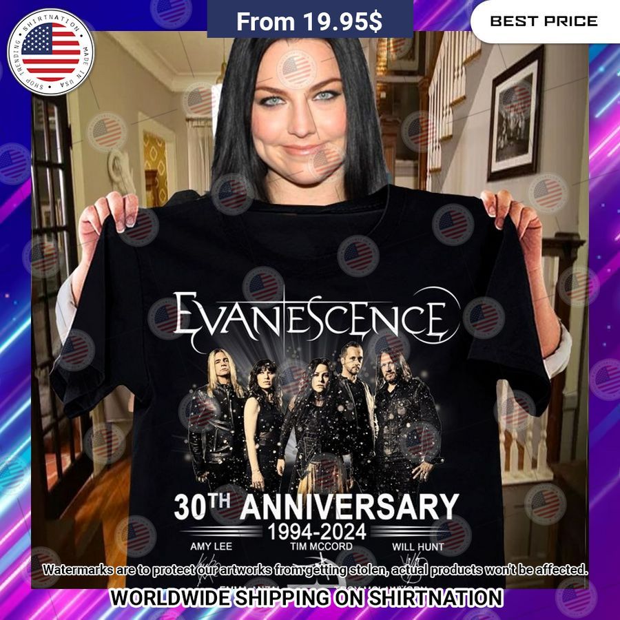 BEST Evanescence 30th Anniversary Shirt You look different and cute