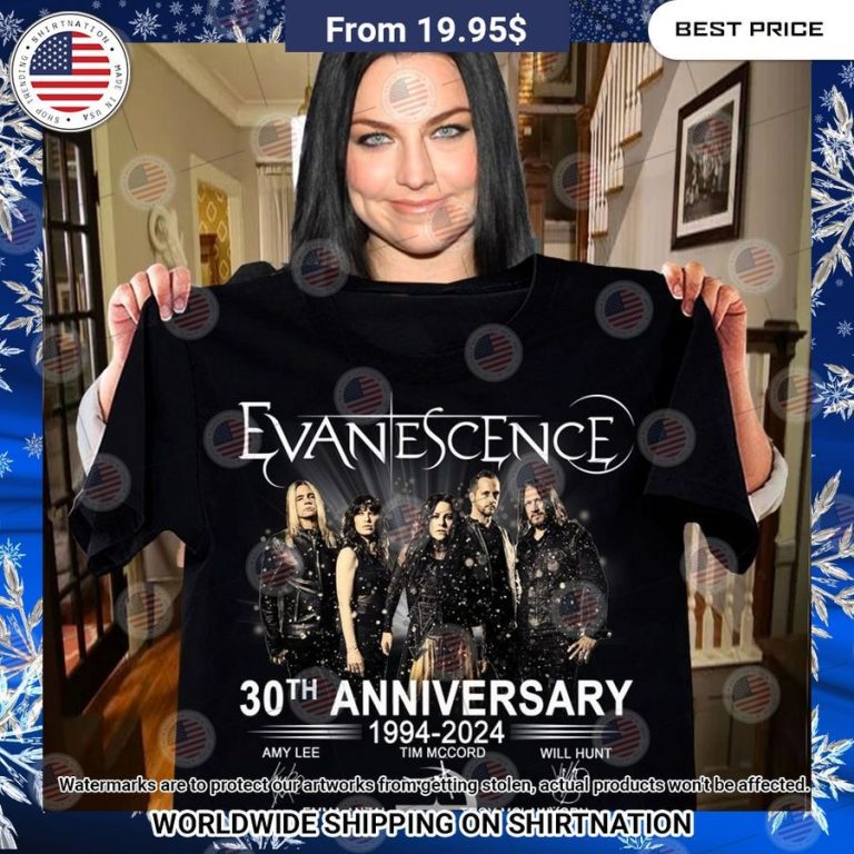 BEST Evanescence 30th Anniversary Shirt Awesome Pic guys