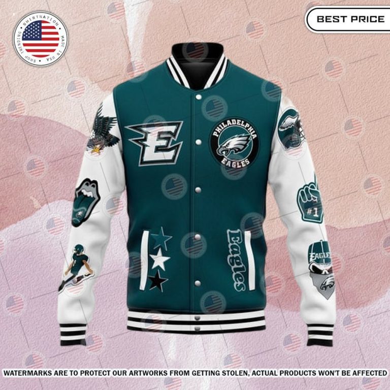 best philadelphia eagles fly eagles fly baseball jacket 2