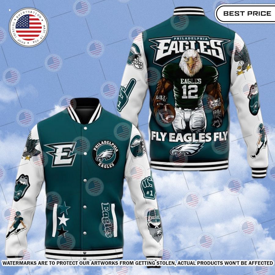 BEST Philadelphia Eagles Fly Eagles Fly Baseball Jacket Awesome Pic guys