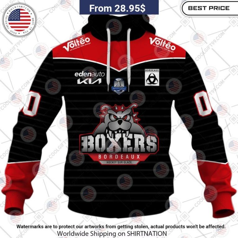 Boxers de Bordeaux Home Jersey Style Custom Hoodie Rocking picture