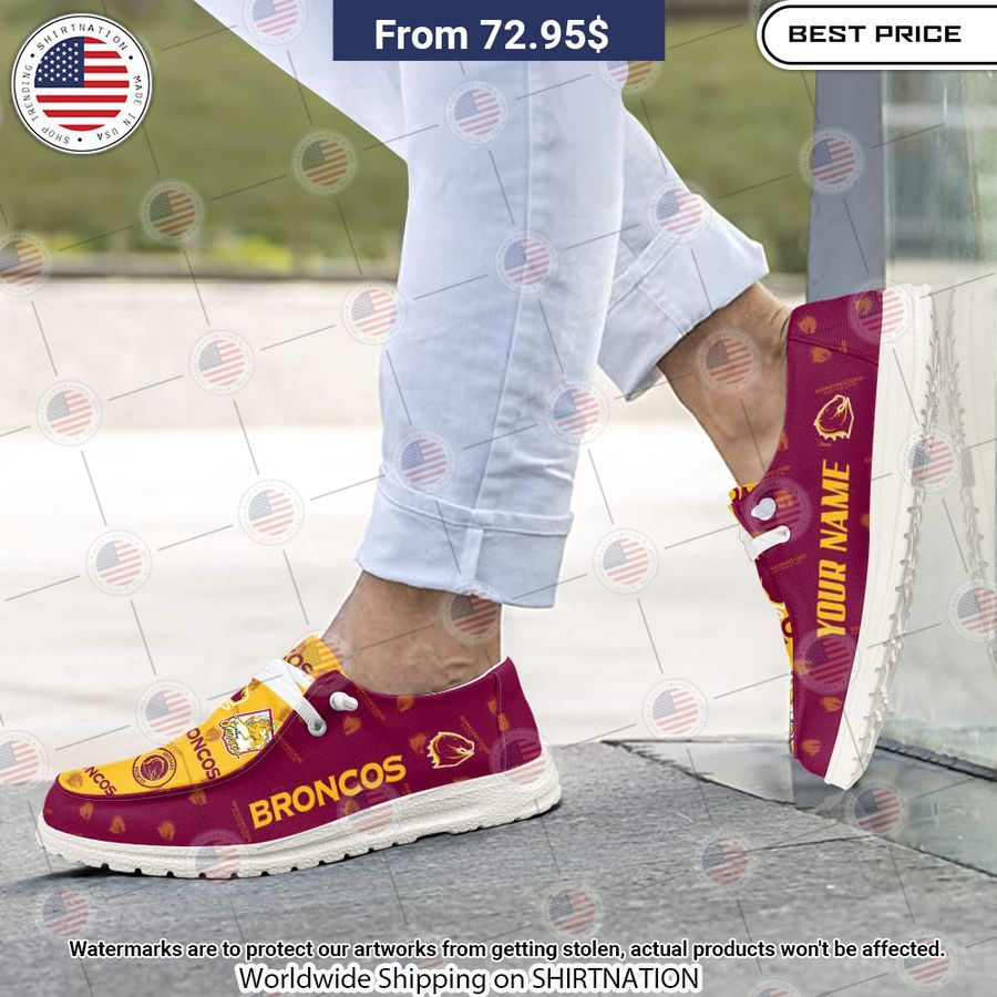 Brisbane Broncos Custom Hey Dude Shoes Such a charming picture.