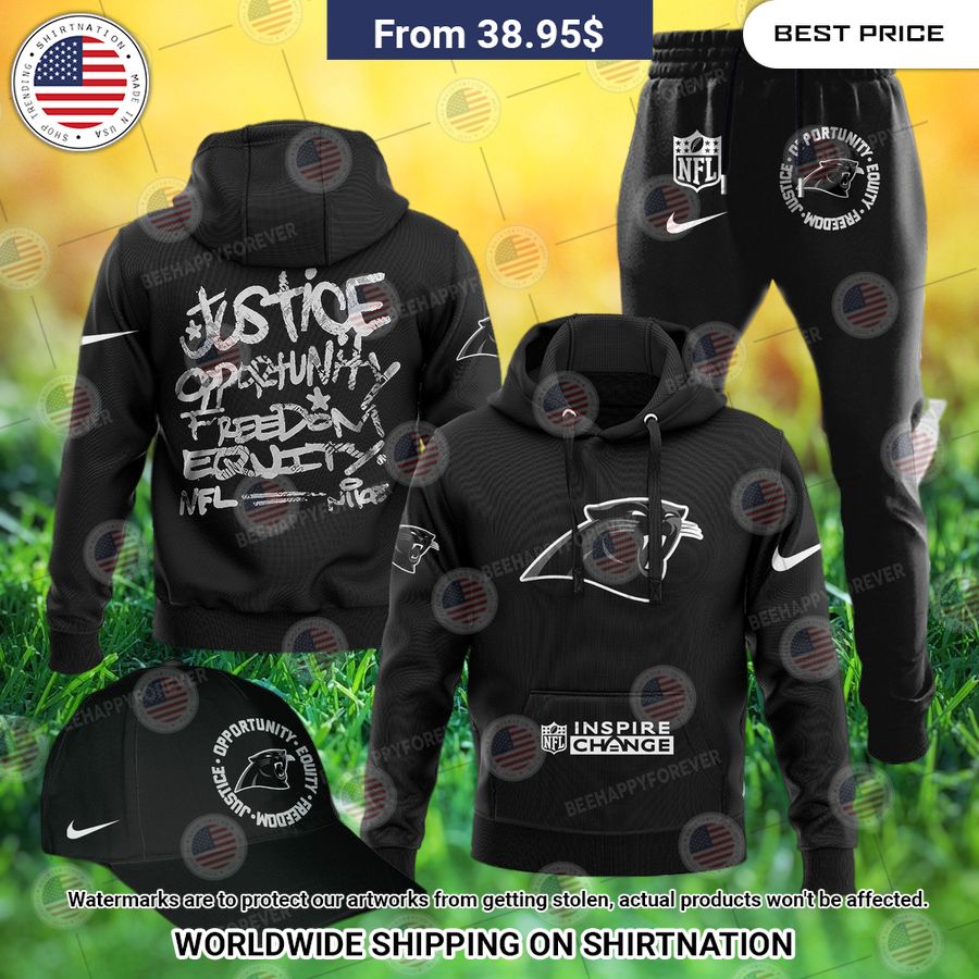 Carolina Panthers Justice Opportunity Equity Freedom Hoodie Best picture ever
