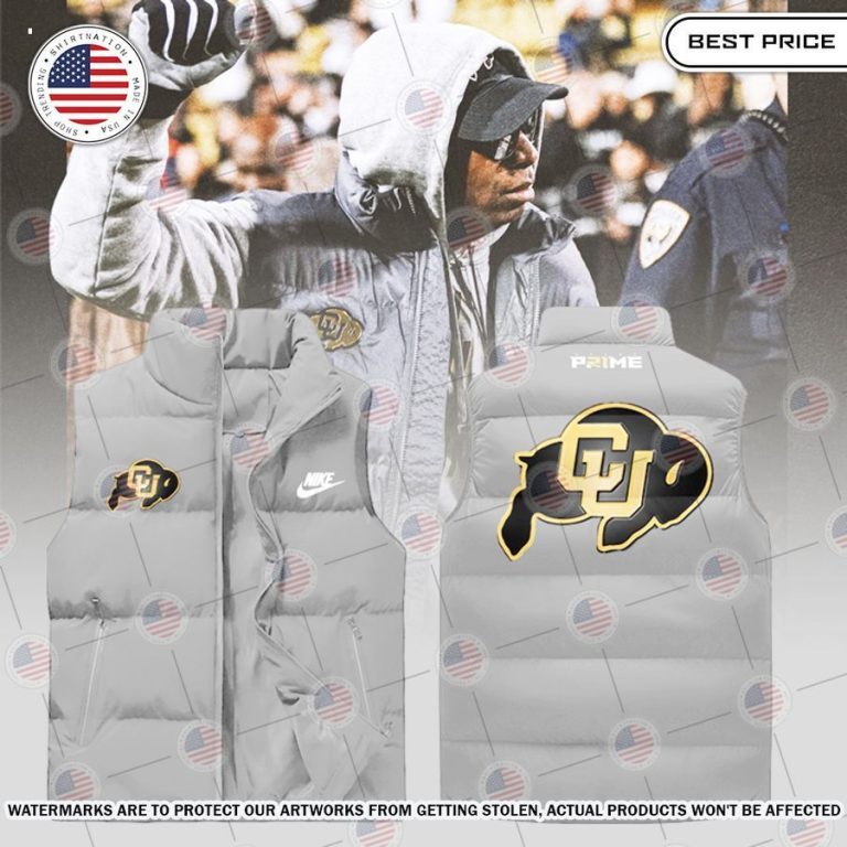 colorado buffaloes deion sanders sleeveless down jacket 1