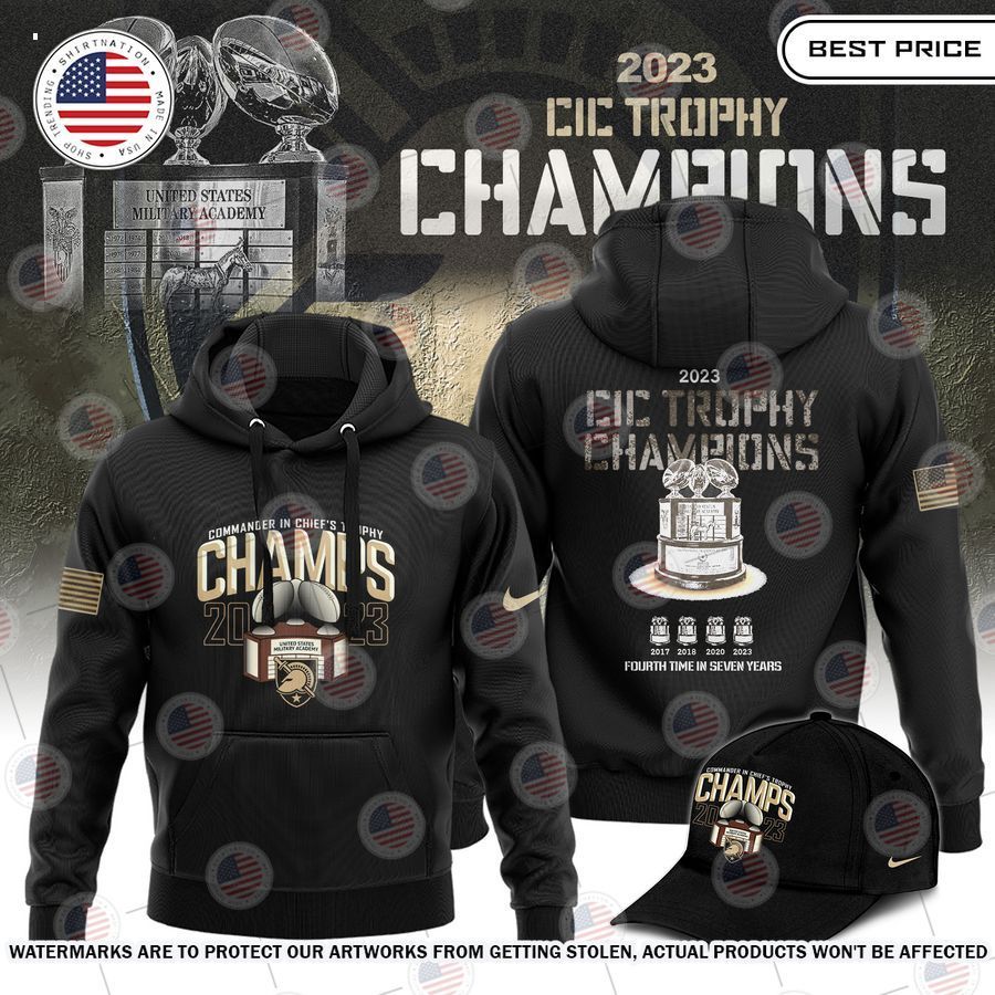 commander in chief trophy champions army black knights hoodie 1