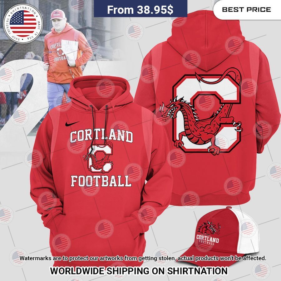 Cortland Red Dragons Football Hoodie You are always amazing