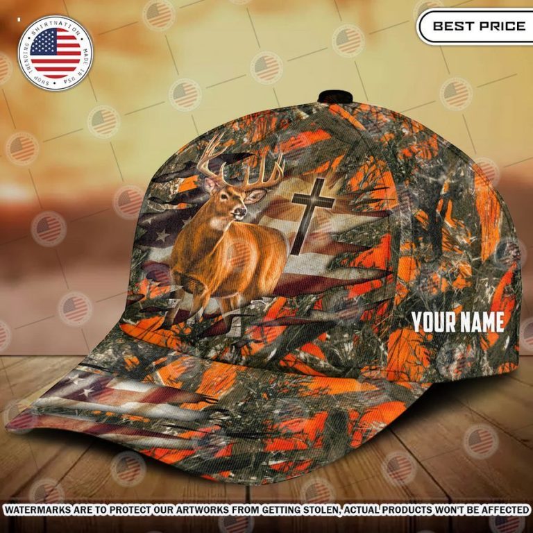 Cross And Deer Personalized Cap You always inspire by your look bro