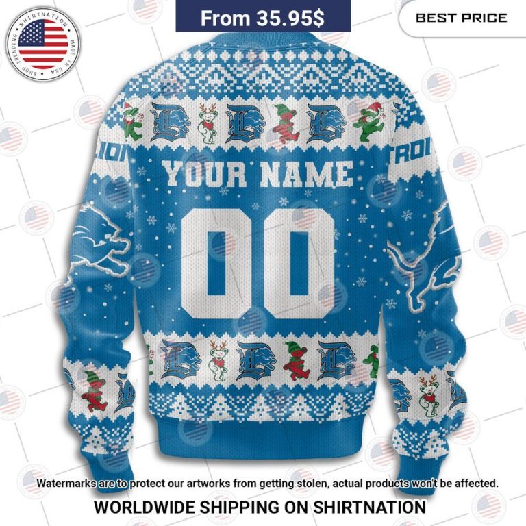 Detroit Lions Grateful Dead Christmas Hat Sweater Looking so nice