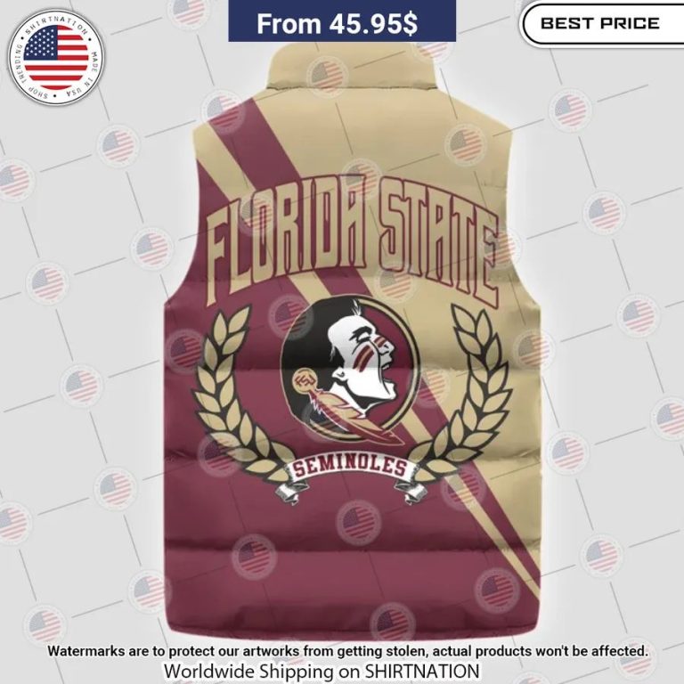 Florida State Seminoles Custom Sleeveless Down jacket Trending picture dear